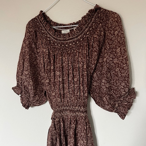 Doen Isidore Floral Midi Dress Terra Garden Bloom - Picture 8 of 11